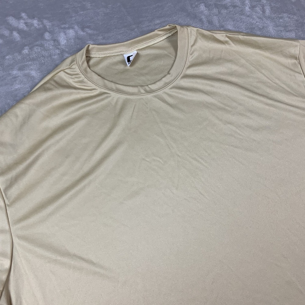 New C2 Sport T Shirt Mens 2XL Gold Short Sleeve Performance Polyester Sports
